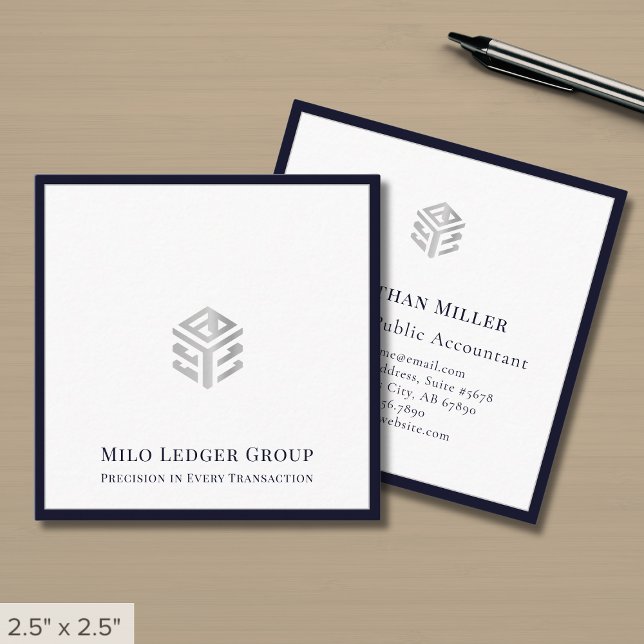 Modern Accountant CPA Tax Consultant Square Business Card (Creator Uploaded)