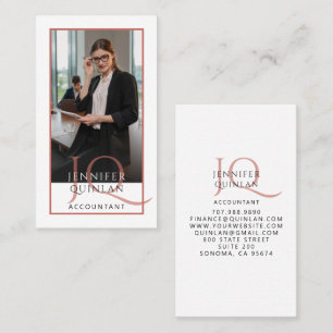 Modern Accountant Photo  Business Card