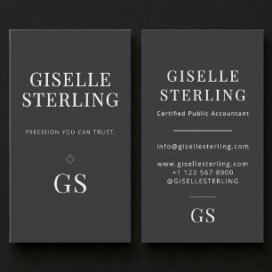 Modern Accountant Tax Preparer CPA Business Card
