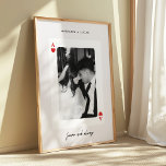 Modern Ace of Hearts Couple Wedding Photo Poster<br><div class="desc">Modern Ace of Hearts Couple Wedding Photo Wall Art Print. Featuring "forever and always" in script lettering,  customize with a general couple photo,  wedding photo,  or engagement photo,  and add your names above.</div>