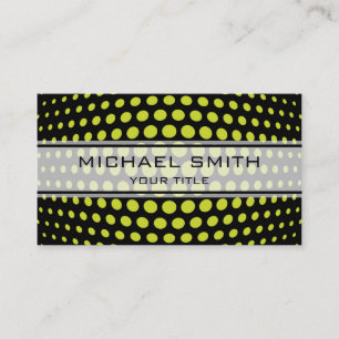 Modern Acid green Polka Dot Pattern Business Card