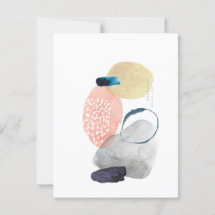 Modern acrylic design postcard