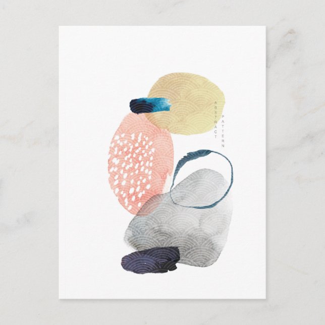 Modern acrylic design postcard (Front)