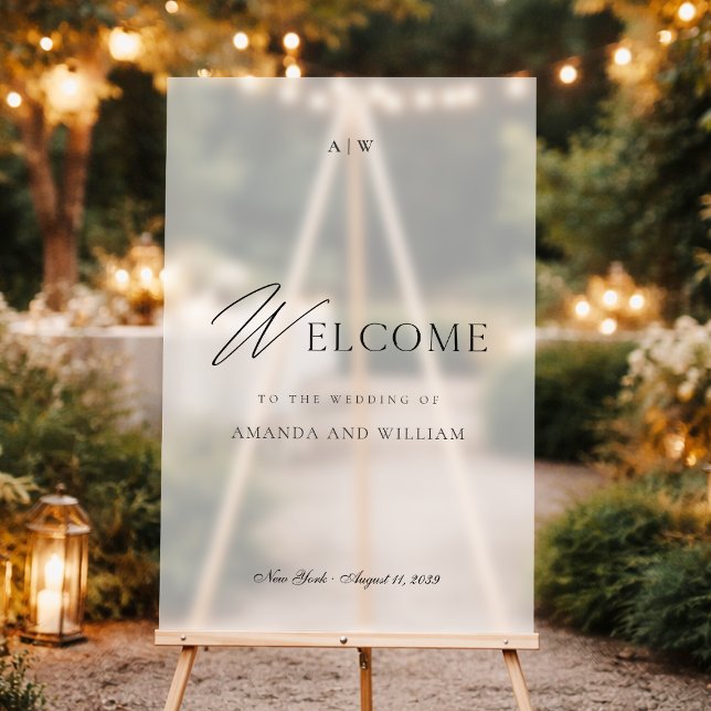 Modern Acrylic Wedding Welcome Sign (Creator Uploaded)