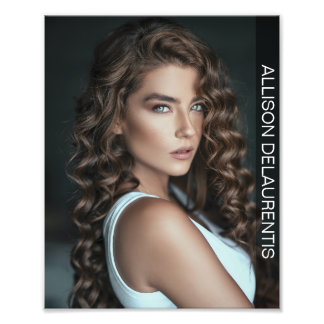 Modern Actor Headshot Gradient Border Photo Print