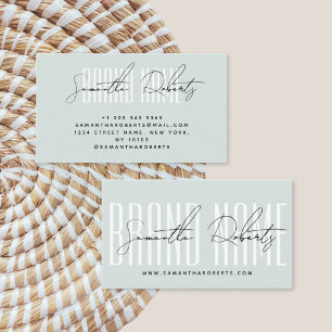Modern add brand name elegant blue business card