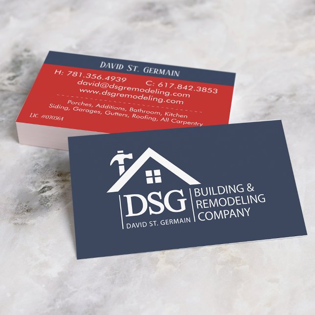 Modern Add Logo Remodeling Business Card (Add Your Logo Remodeling Business Card)