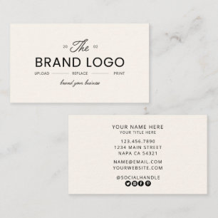 Modern Add Your Brand Logo Design Business Card