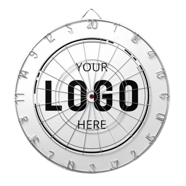 Modern Add Your Logo Business Company Branded Dartboard (Front)
