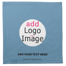 Modern Add Your Logo Promo Customisable Dusty Blue