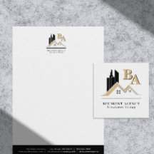 Modern Add Your Own Logo Professional Black Gold