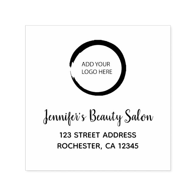 Modern add your own logo professional business self-inking stamp (Design)