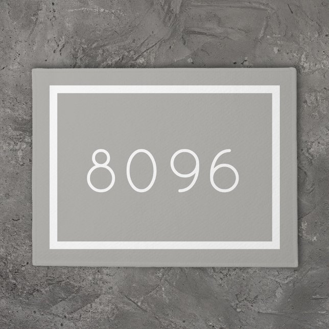 Modern Address Number | Editable Colours Doormat (Creator Uploaded)