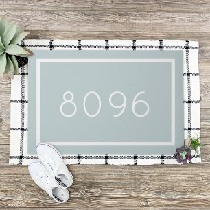Modern Address Number Editable Colours Doormat