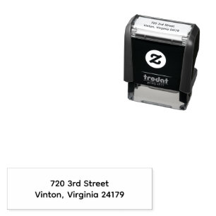 Modern Address Self-Inking Stamp Without Name