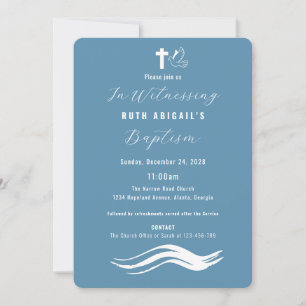 Modern Adult Baptism  Invitation