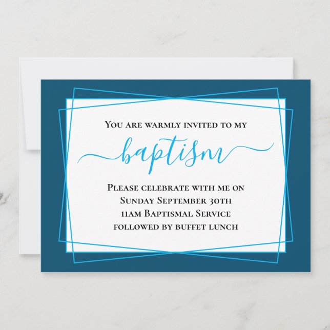 Modern Adult Baptism Invitation (Front)