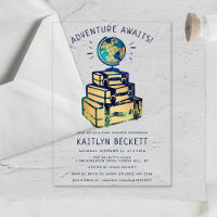Modern Adventure Travel Globe Baby Shower