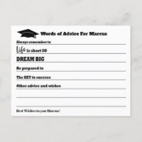Modern Advice Wishes Party Graduation