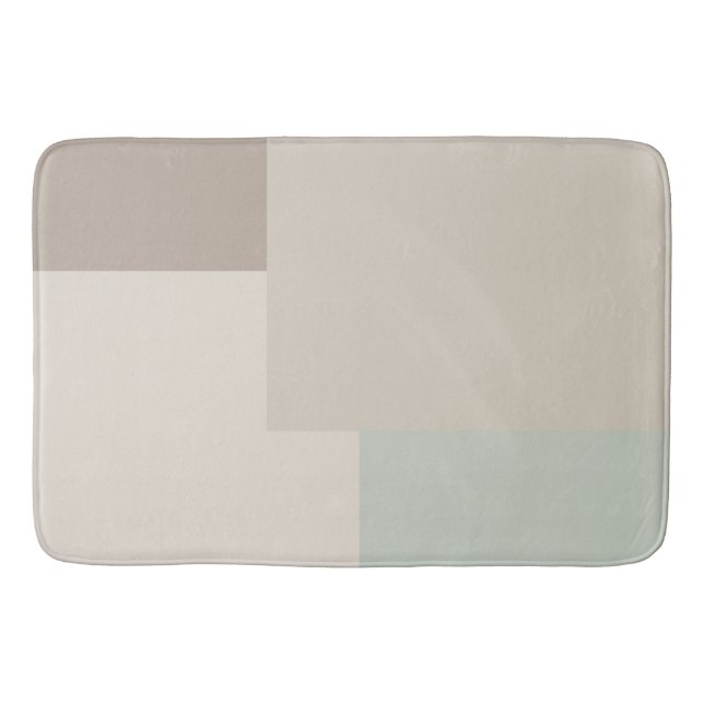 Modern Aesthetic Abstract Colour Block Bath Mat (Front)