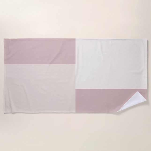 Modern Aesthetic Abstract Colour Block Beach Towel (Front)