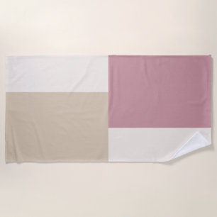 Modern Aesthetic Abstract Colour Block Beach Towel