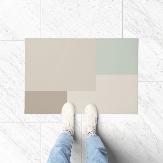 Modern Aesthetic Abstract Colour Block Door Mat (Indoor)