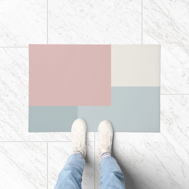 Modern Aesthetic Abstract Colour Block Door Mat (Indoor)
