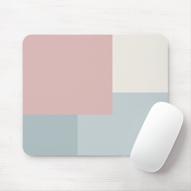 Modern Aesthetic Abstract Colour Block Mouse Pad (With Mouse)