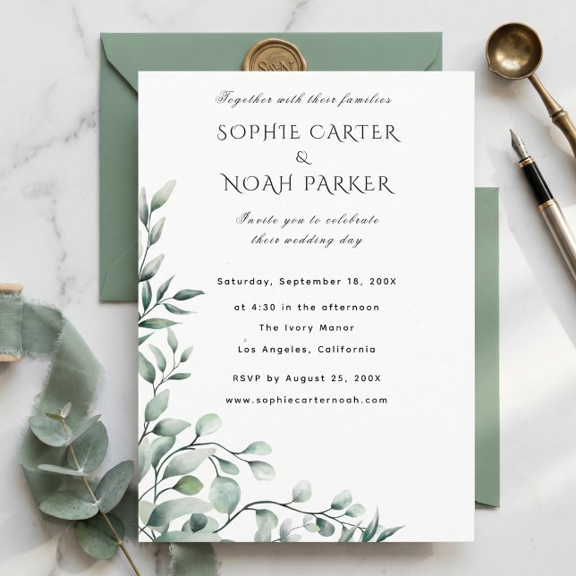 Modern Aesthetic Classic Modern Wedding Invitation (Creator Uploaded)