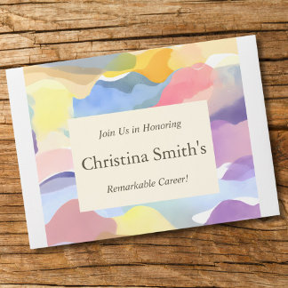 Modern Aesthetic Pastel Spring Retirement Party Envelope