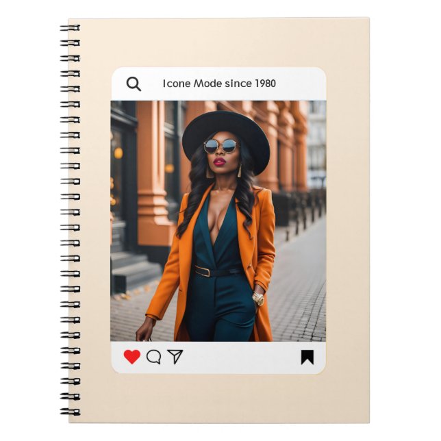 Modern Aesthetic photo instagram stylish Notebook (Front)