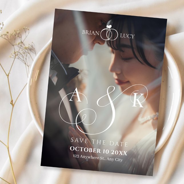 Modern Aesthetic photo wedding  Save The Date (Creator Uploaded)