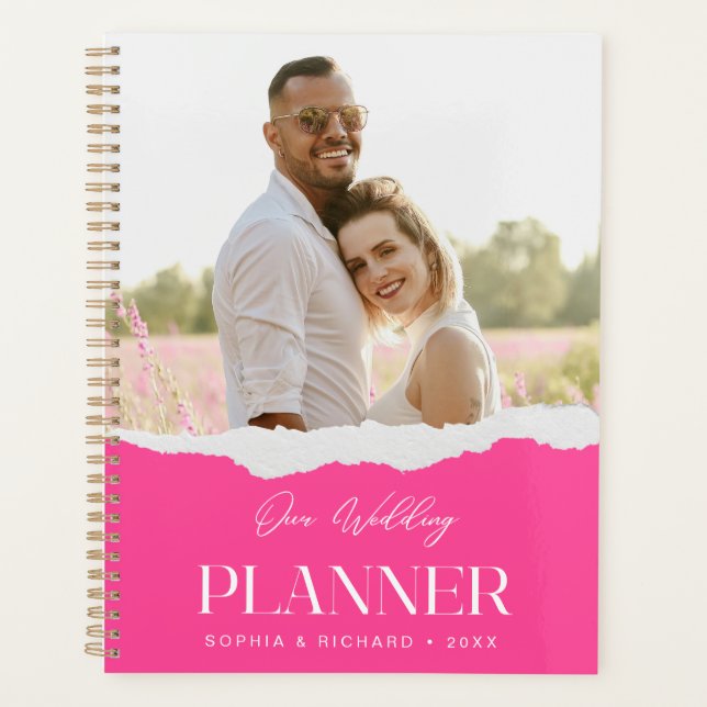 Modern Aesthetic Script Custom Photo  Planner (Front)