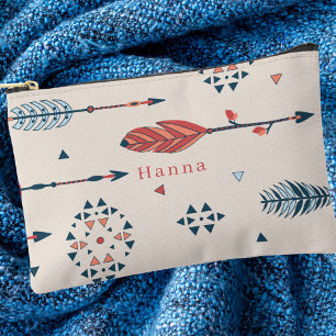 Modern Aesthetic Simple Cute Trendy Arrow Pattern Accessory Pouch