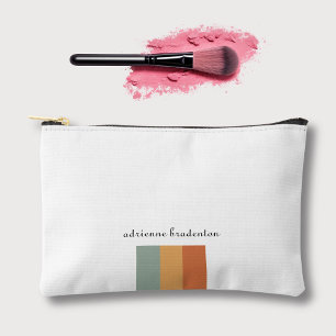 Modern Aesthetic Small Retro Colour Block  Accessory Pouch