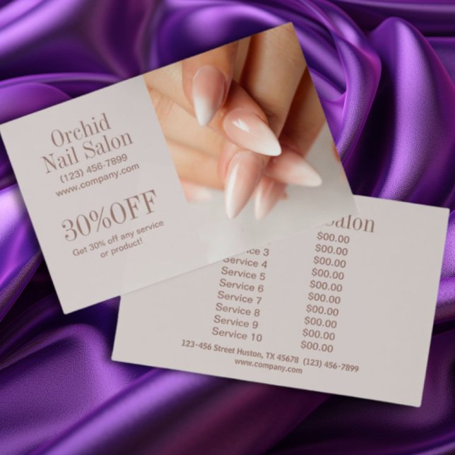 Modern Aesthetician SPA Nail Salon Price Lists Flyer (Modern Esthetician SPA Nail Salon Price Lists Flyer)