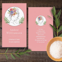 Modern Aesthetician Stylist Spa Elegant Chic Flora