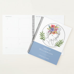 Modern Aesthetician Stylist Spa Elegant Chic Flora Planner