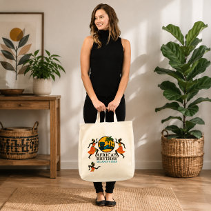 Modern Africa Rhythms Tribal Drum Dance Tote Bag