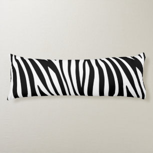 Modern African Mountain Zebra Animal Print Pattern Body Cushion