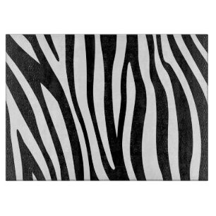 Modern African Mountain Zebra Animal Print Pattern Cutting Board