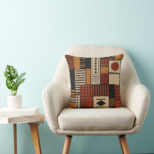 Modern African Mudcloth Sherpa Blanket Decor