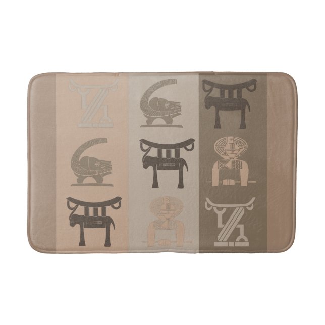 Modern African ornaments and symbol Bath Mat (Front)