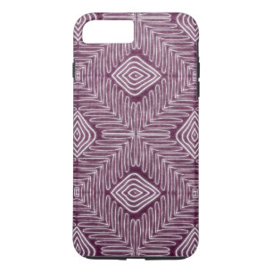 Modern African Tribal Purple Leather Look Case-Mate iPhone Case