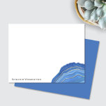 Modern Agate Marble Blue Gold Glitter Geode Card<br><div class="desc">This design features an agate graphic in shades of blue with gold glitter accents and space for a name/text on the bottom. Click the customise button if you would like to adjust the design elements and/or further modify the text! Variations of this design, additional colours, as well as coordinating products...</div>