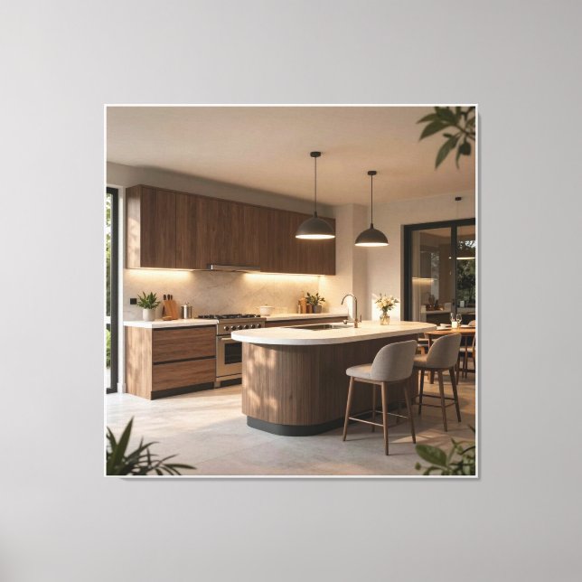 Modern Al Fresco Culinary Space Canvas Print (Front)