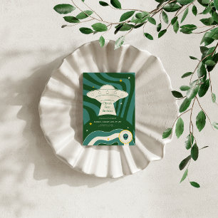 Modern alien 1st birthday  invitation