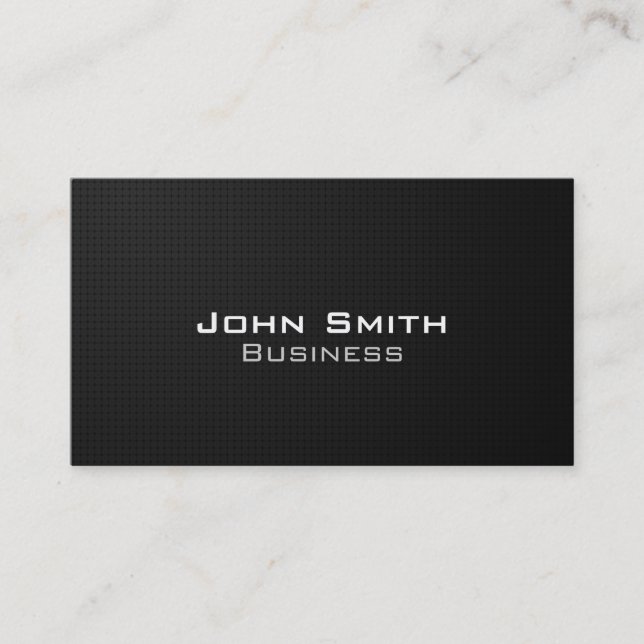 Modern All Black Texture No.3 Business Card (Front)