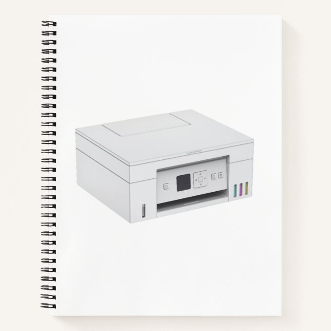 Modern all-in-one inkjet colour printer notebook (Front)